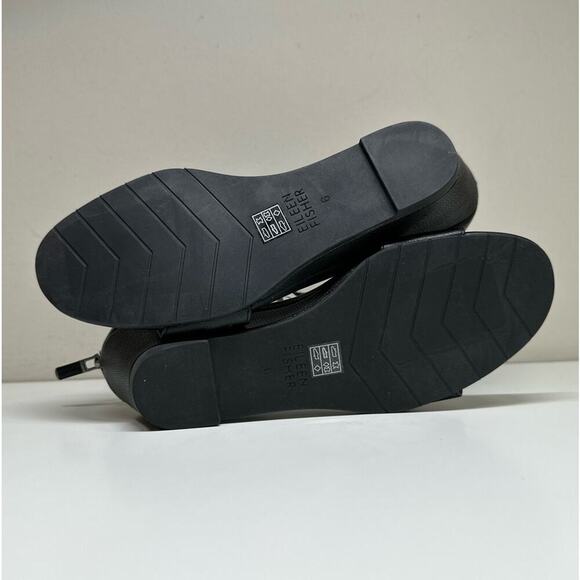 NWOB | Eileen Fisher | Mars Ankle Wedge Sandal | Black | Size 6 & 9.5 - Picture 9 of 16